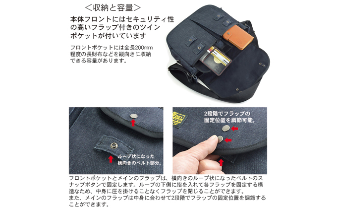 バンナイズ　メールバッグショルダー／340　デニム