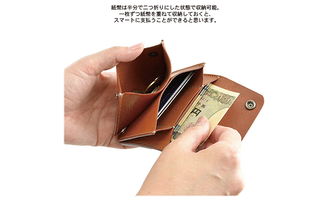 3部屋構造のワイドオープンウォレット / ワイドサイズ　ブラック