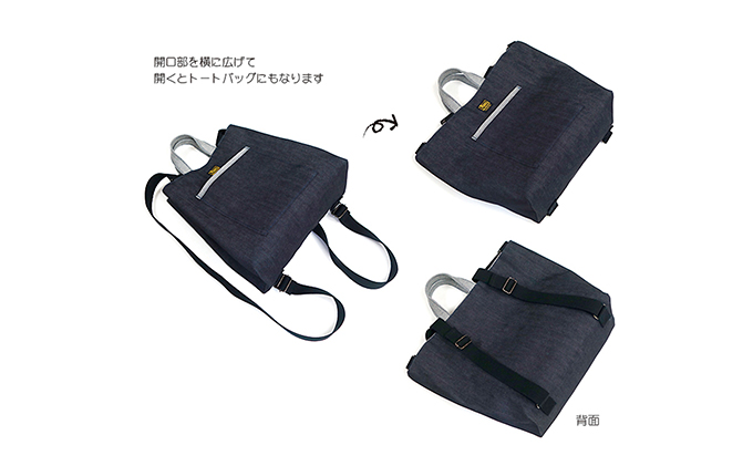 リュックトート　ライトデニム