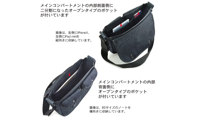 バンナイズ　メールバッグショルダー／340　ライトデニム