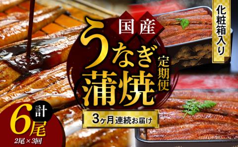 【定期便】うなぎ蒲焼 2尾入 3ヶ月連続お届け