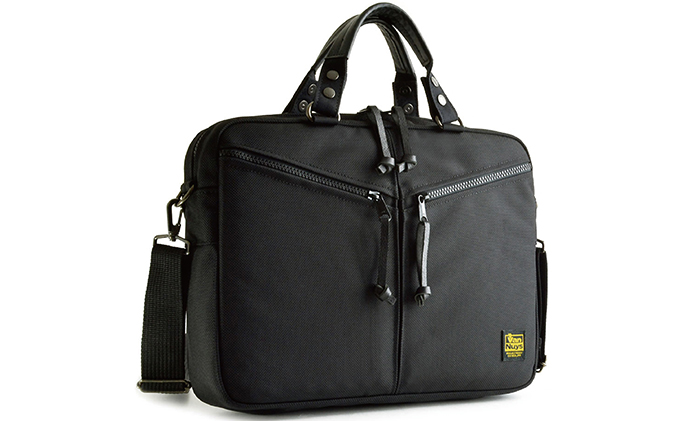 バンナイズ　薄型スリムなラウンド型ブリーフケース-B