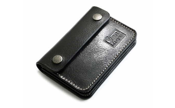 3部屋構造のワイドオープンウォレット　ビンテージブラック