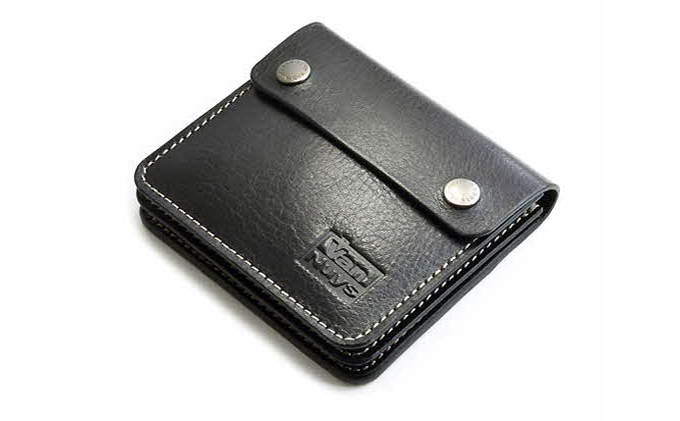 3部屋構造のワイドオープンウォレット / ワイドサイズ　ブラック