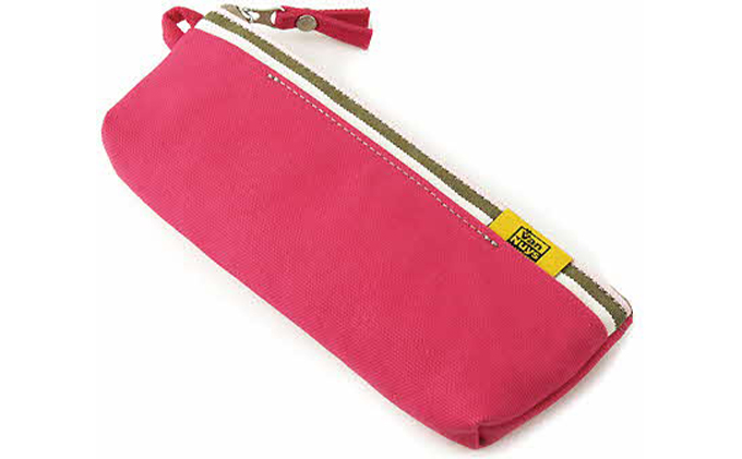 ファスナーペンケース／スリムタイプ　ピンク