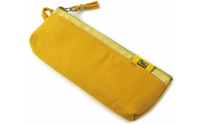 ファスナーペンケース／スリムタイプ　イエロー