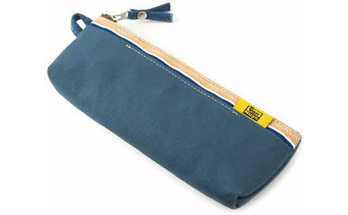 ファスナーペンケース／スリムタイプ　ブルー