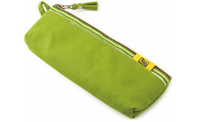 ファスナーペンケース／スリムタイプ　ライム