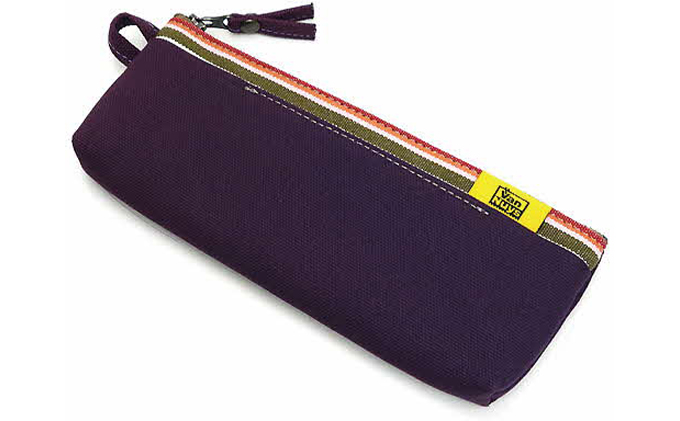 ファスナーペンケース／スリムタイプ　濃いむらさき