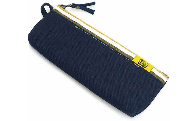 ファスナーペンケース／スリムタイプ　ネイビー