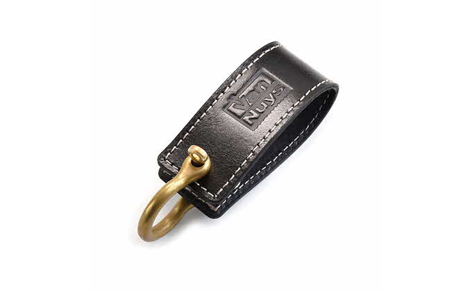 ビンテージオイルシュリンクレザーのキーホルダー　ビンテージブラック