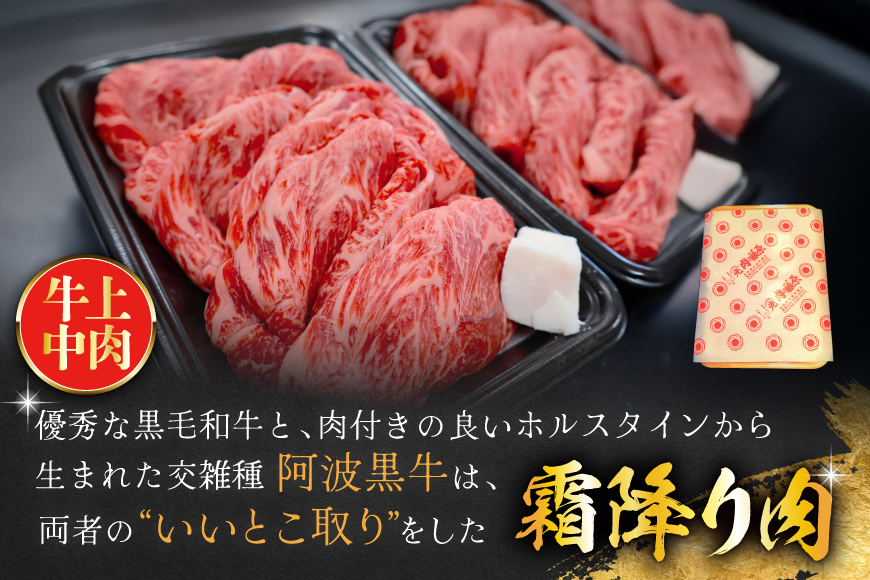 牛肉 訳あり 阿波黒牛 切り落とし 500g [北島藤原精肉店 徳島県 北島町 29al0024]国産 スライス 小分け 霜降り 冷凍 すき焼き すきやき カレー用 切落し 牛 肉 お肉 牛上中肉 交雑種