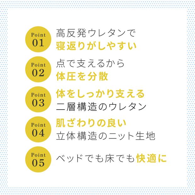 三つ折りマットレス Qube シングル 95×195×15