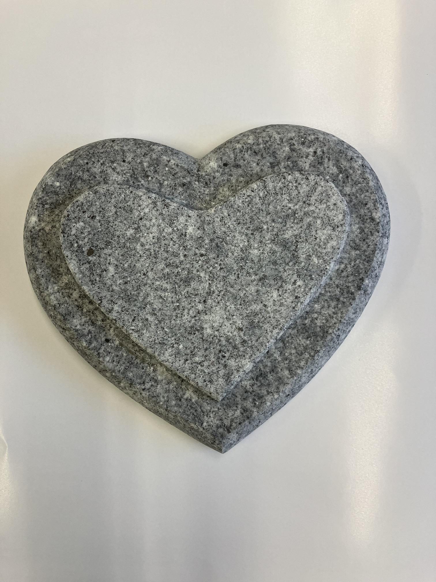 庵治石ハート型プレート　1皿