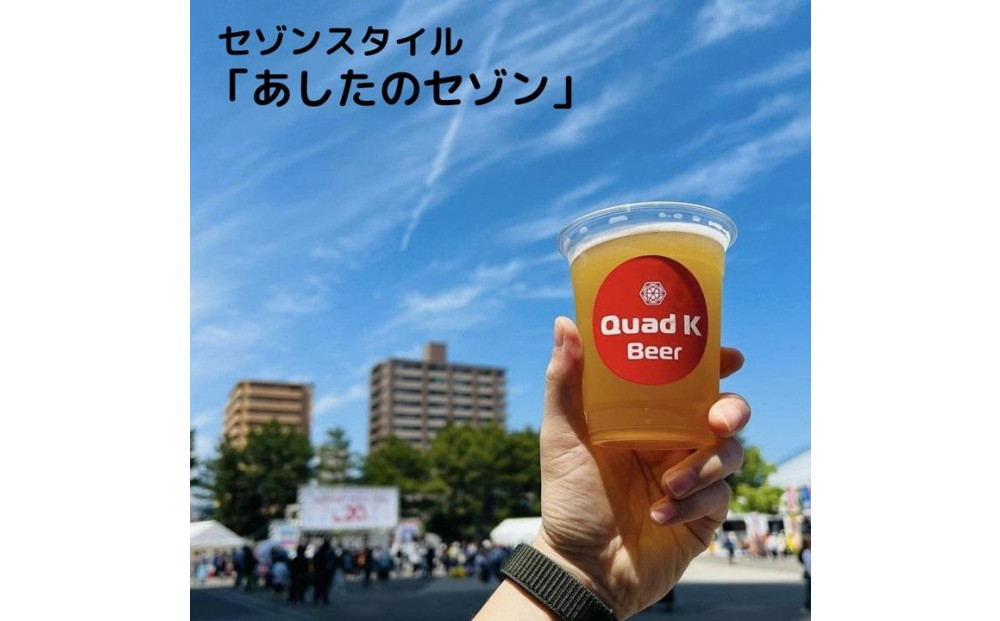 香川県産クラフトビール「Quad K Beer」セゾンとみかんのフルーツビール　詰め合わせ６本セット