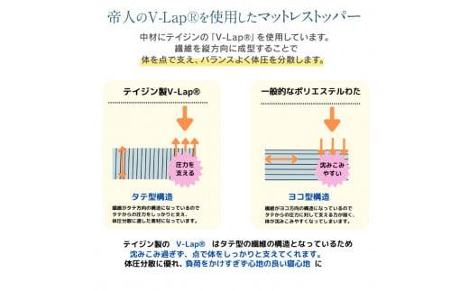 V-Lapマットレストッパー　シングル　95x205x3cm　ベージュ