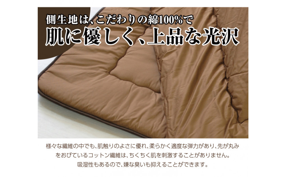 リバーシブル無地カラー・こたつ掛け布団【正方形普通判：185×185cm】  お色：ダークグリーン/ライトグリーン