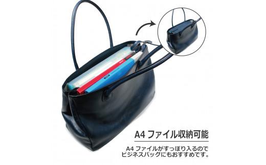 オリーブレザー横型ラージトートバッグ　キャメル