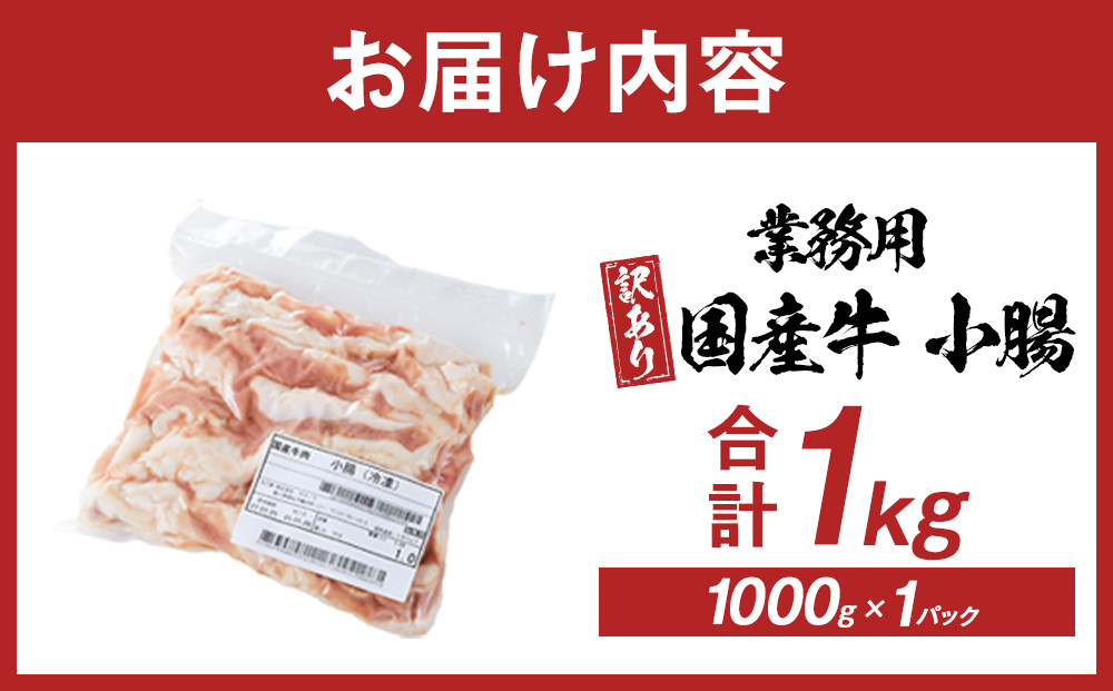 《業務用・訳アリ》国産牛　小腸　1kg