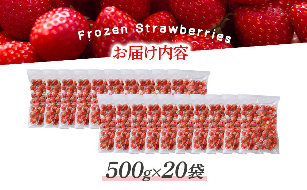 冷凍いちご(さぬきひめ)500g×20袋