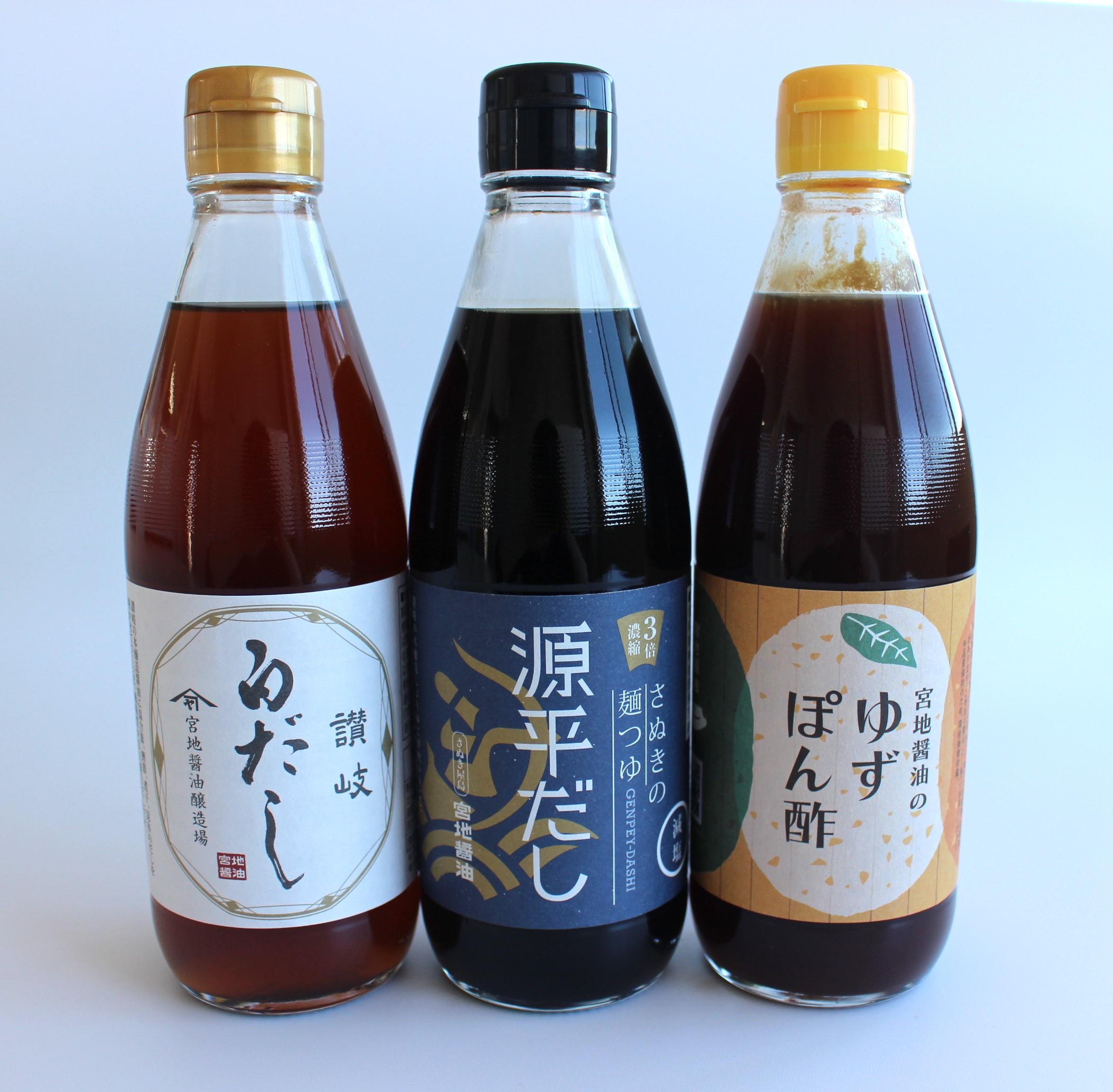 明治36年創業の醤油醸造所が作る【だし】【白だし】【ぽん酢】の厳選セット　360ｍｌ×3本