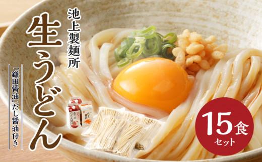 本家　池上製麺所　生うどん15食（鎌田醤油　だし醤油）