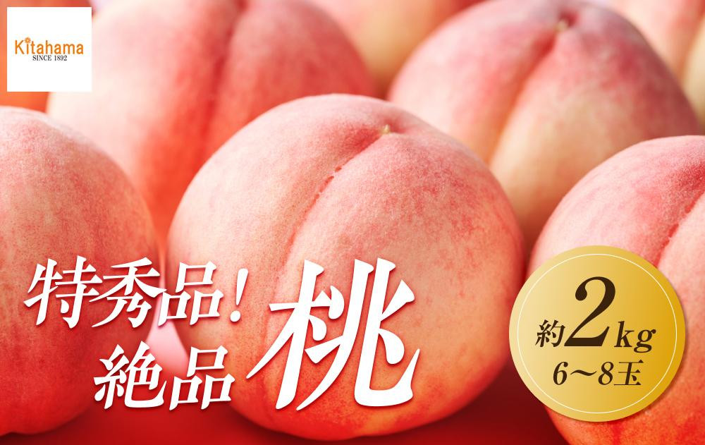 【2025年6月下旬より順次発送】特秀品！絶品「桃」約2kg(6～8玉)