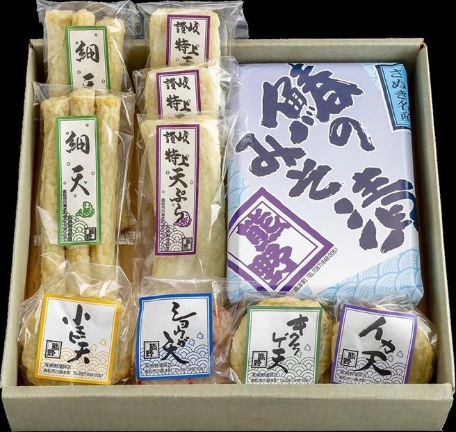 【讃岐三昧】玉藻（天ぷら6種類/計17枚、鰆のみそ漬け3切れ）