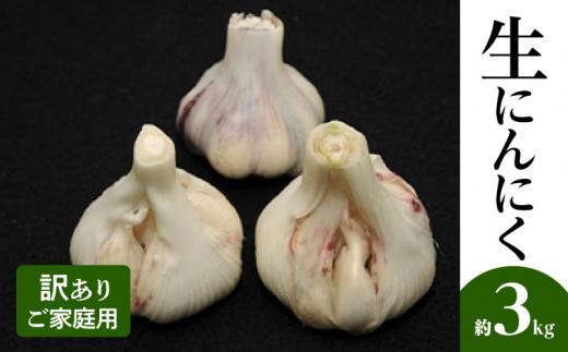 訳あり ご家庭用 生にんにく 約3kg【2026-5月上旬～2026-6月上旬配送】