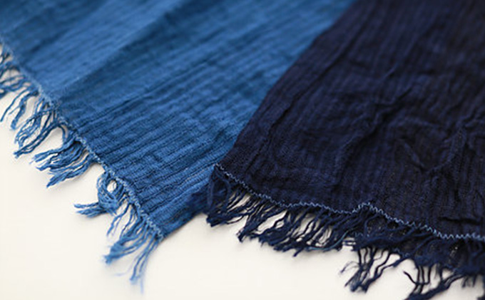 本藍染ストール①