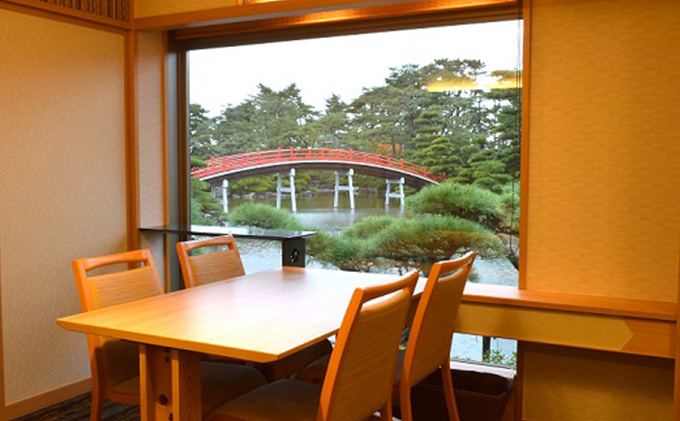 中津万象園入園・丸亀美術館入館・懐風亭「京極御膳」セット（ペアチケット）