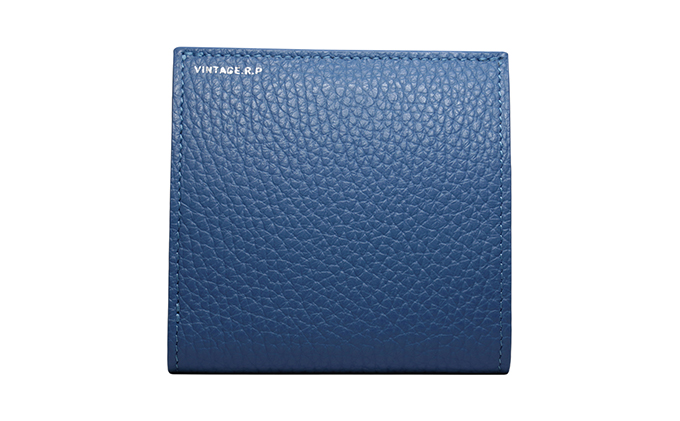 小さい縦づかい財布　グレイッシュブルー（納期：入金から3か月程度）