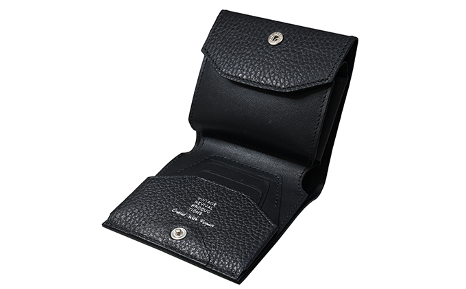 小さい縦づかい財布　ブラック（納期：入金から3か月程度）