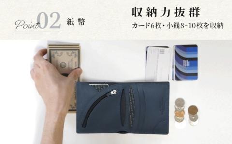 財布 二つ折り R-42 AirWallet tanned leather ネイビー 紺 革 レザー ウォレット サイフ 革財布 本革 小物 雑貨 メンズ レディース おしゃれ コンパクト