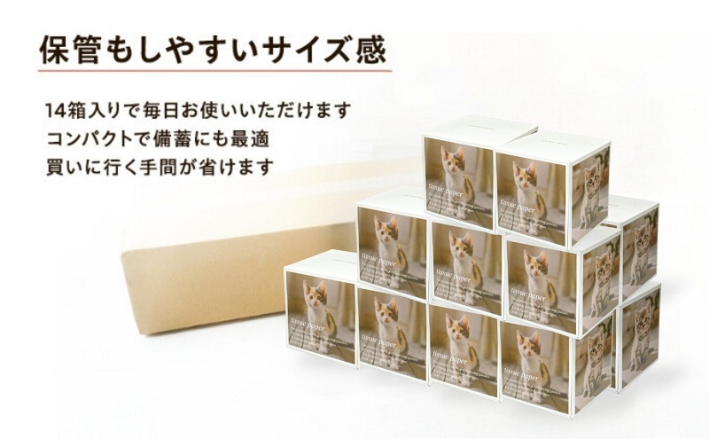 キューブ ティッシュ 場所をとらない キューブ型 ティッシュ 14箱 ティッシュペーパー 日用品 消耗品 生活用品 ボックスティシュ ティシュペーパー ティシュ ティシュー ティシューペーパー ノベルティ 香川