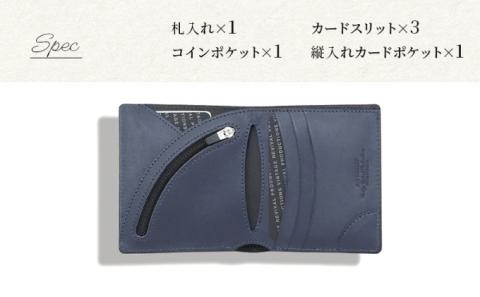 財布 二つ折り R-42 AirWallet tanned leather ネイビー 紺 革 レザー ウォレット サイフ 革財布 本革 小物 雑貨 メンズ レディース おしゃれ コンパクト