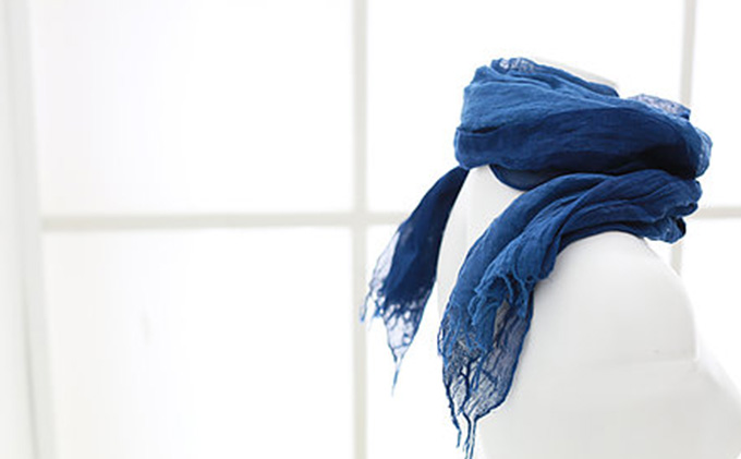 本藍染ストール①