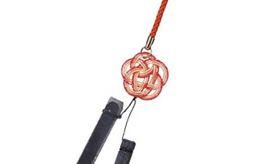 癒しの音色 ご縁チャーム 水引付 2個セット(オレンジ・ラベンダー)