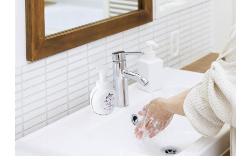 大型サイズ キレイキレイ Hセット（薬用泡ハンドソープ 本体500ml × 1本 & 詰替用 450ml × 4）【キレイキレイ きれいきれい 殺菌 予防 石鹸 人気 日用品 シトラスフルーティ 450ml 泡ハンドソープ 詰替え 薬用 大型】