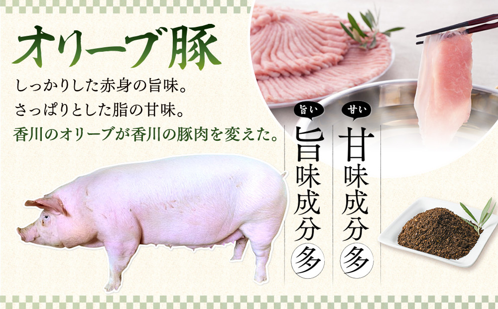 オリーブ豚モモ切り落とし　500g×2