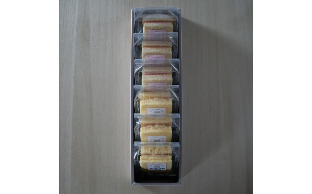 【Cafe悠花】紅白シフォンサンド　6個セット