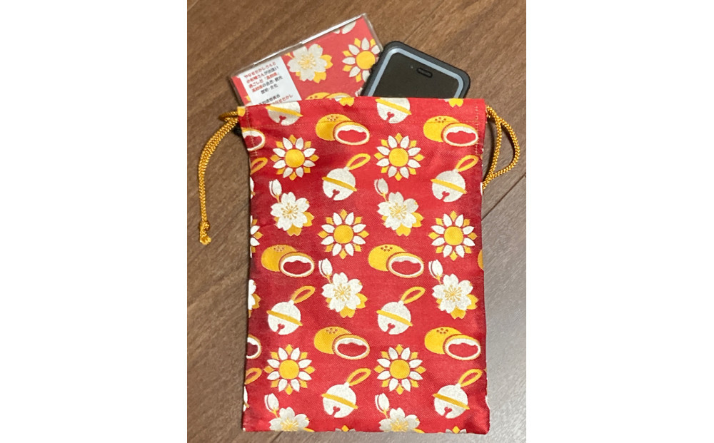 「あんぱん柄」巾着袋