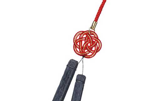 癒しの音色 ご縁チャーム 水引付 2個セット(赤・紫)