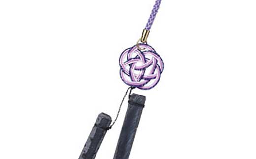 癒しの音色 ご縁チャーム 水引付 2個セット(オレンジ・ラベンダー)