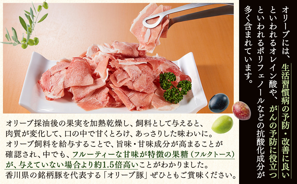 オリーブ豚モモ切り落とし　500g×2