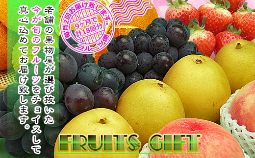 【定期便18回】創業100年 産直あきんど四季のフルーツの定期便《月2回×9ヶ月連続でお届け》