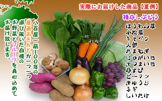 創業100年！老舗の八百屋がチョイスした厳選やさいと旬の果物の詰め合わせ