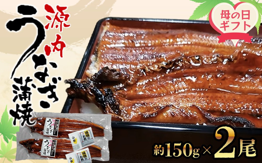 【母の日ギフト】源内 うなぎの蒲焼 2尾 ( 150g × 2尾 ) 香川県産 ｜ うなぎ 蒲焼 たれ・粉山椒付き