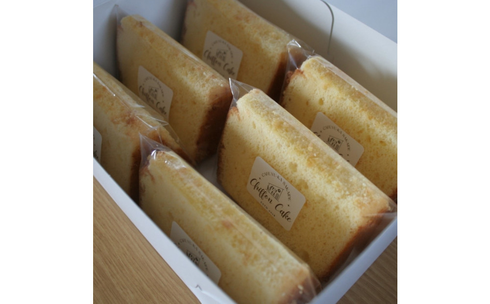 【Cafe悠花】カットシフォンケーキ　オレンジ　6個セット