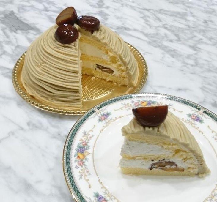 【サイズ　4号】ズコットモンブラン　coffeebeans & sweets Antique　の　ズコットケーキ 4号